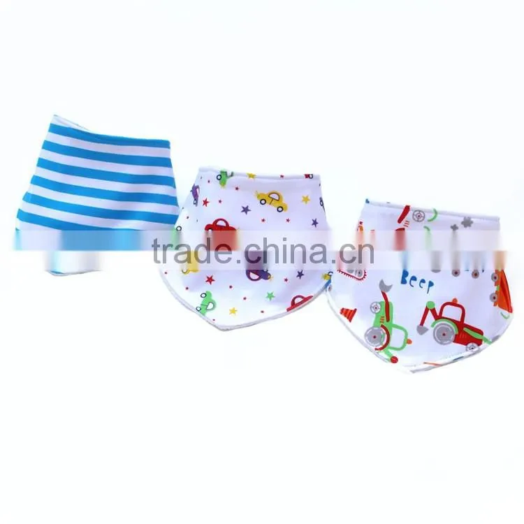 2016 customize top quality of baby double cotton bandana bibs