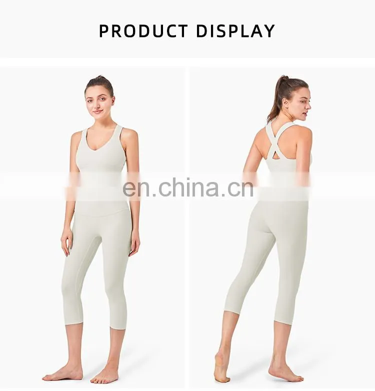 Lightweight Custom Logo Sport Active Wear Yoga Sets High Waist Two Piece Yoga Sport Suit