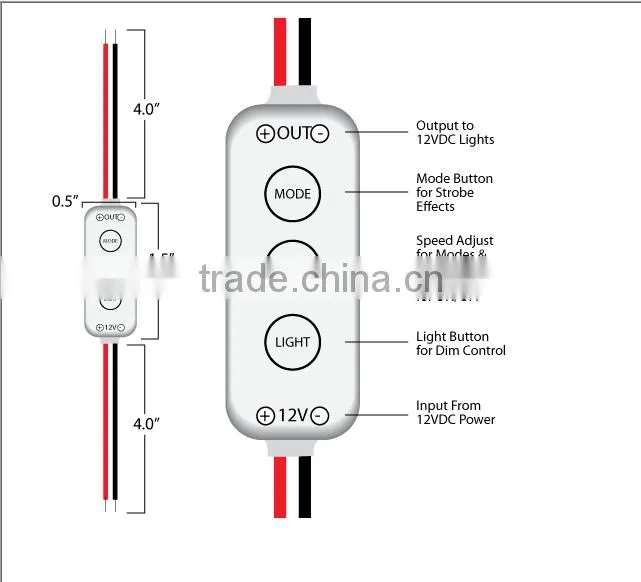 LED Dimmer Controller 12V Switch