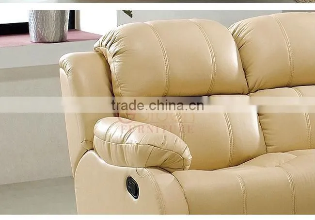 EA36# Lazy boy 3 seater leather recliner sofa