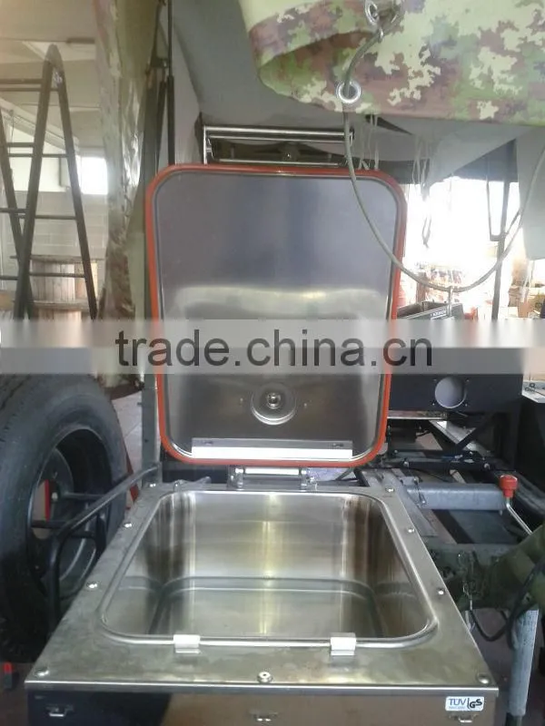 Stainless steel sink for moving kitchen