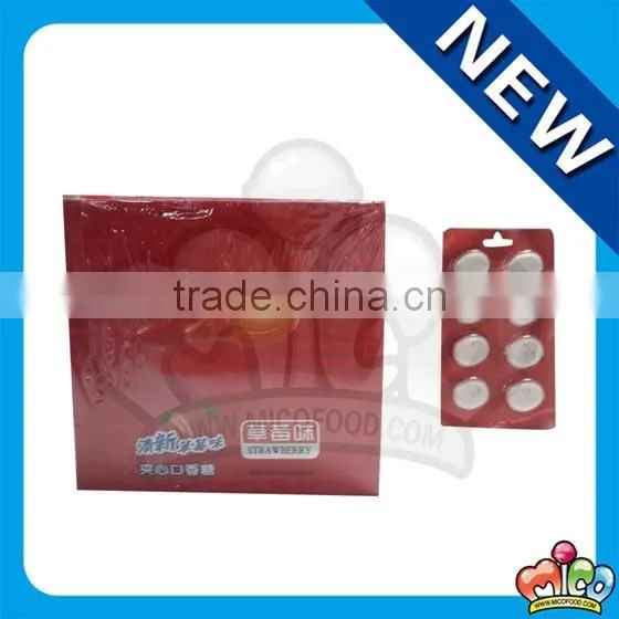 jam filled chewing gum in tablet