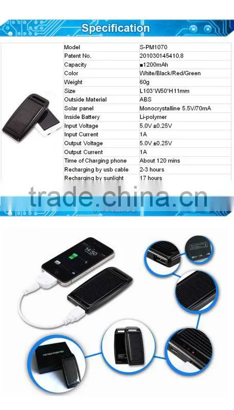 Smart solar phone quality solar charger for phones and power banks