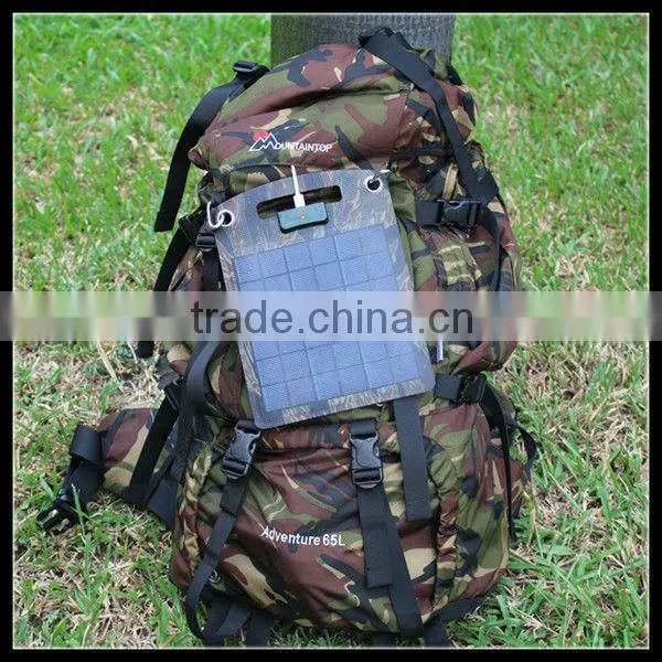 Black solar panel battery charger universal folding portable solar charger