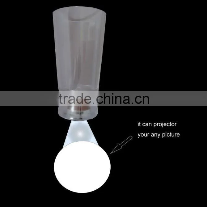 Promotional LED Logo Projector cups, led flashlight cup, led logo projection cup