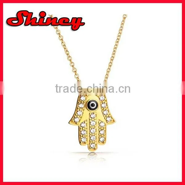 18k real gold plating high quality with 28inch franco chain bling sideway cross pendant