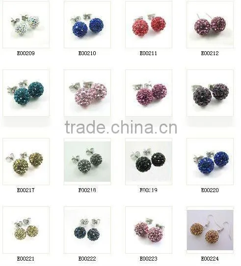 BLACK DIAMOND CRYSTAL TRUE 925 SILVER BALL EARRINGS