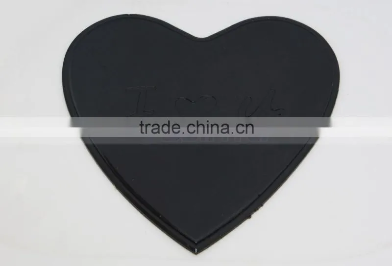 Black Color, Magic PU Gel Material Heart Shape Sticky Pad