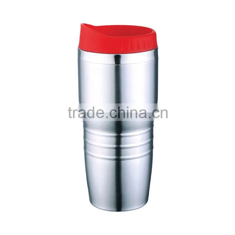 Stainless steel double wall 16oz travel mugs with handle