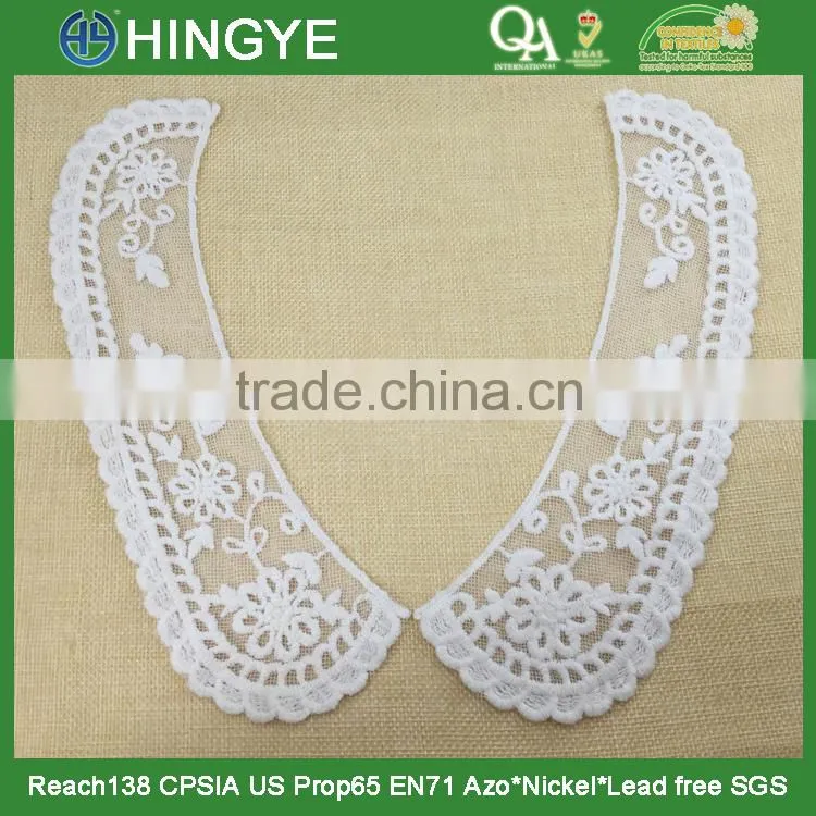 High quality 100% cotton embroidery neckline designs HY004