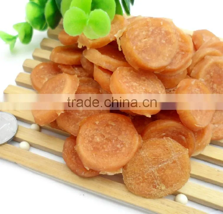 2.5 inch bleached rawhide bone two color knotted bone