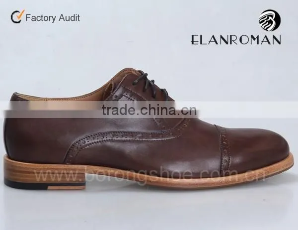 Hot sale mens brogue shoes italian mens leather shoes with leather sole
