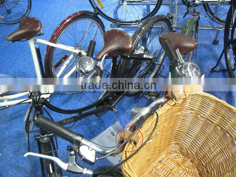 different color wicker bicycle front basket pruduct for sale