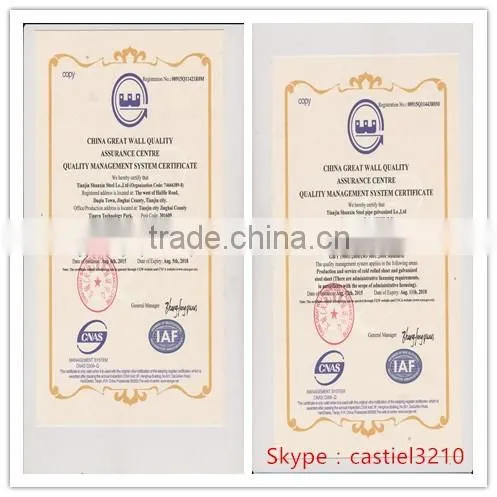 Galvanized scaffolding steel pipe tube 60mm YAOSHUN