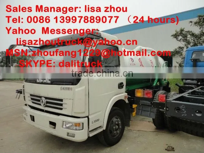 Dongfeng 5M3 sewage vaccum suction tank truck