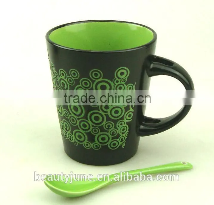 white ceramic mugs personalised mugs with spoon for christmas best selling products