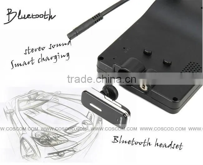 5 inch HD Car DVR with hd 720P and 180 degrees