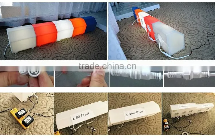 LED series products plastic led curbstone , colorful led curbstone