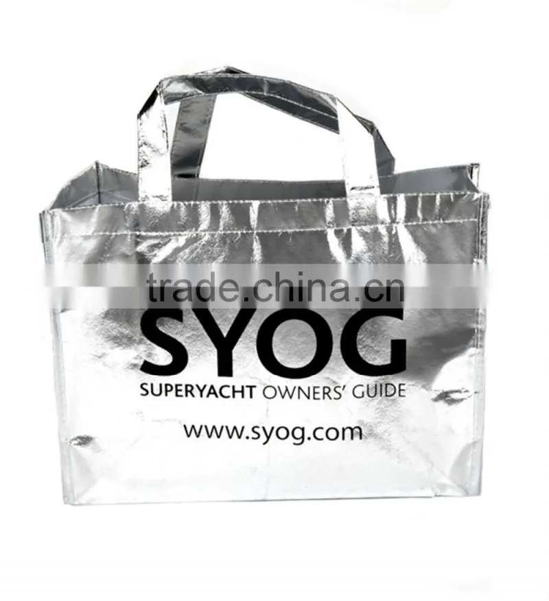 Gold Metallic Non-Woven Reusable Bags