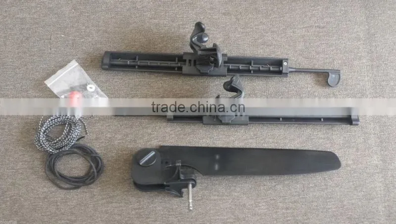 Non inflatable cheap canoe kayak accessories aluminum rudder with pedal apply to boat Made in China