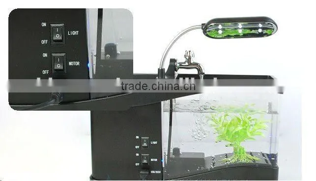 2013 hot selling mini aquarium with running water