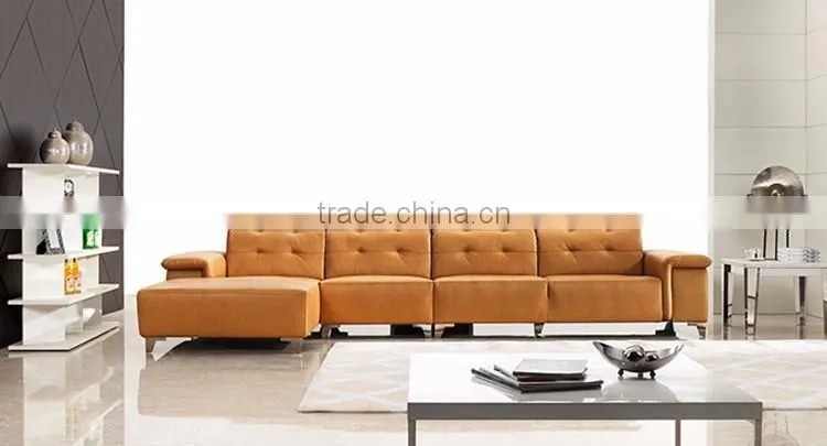 Milk White Genuine Leather 1+2+3 Sectional Sofa