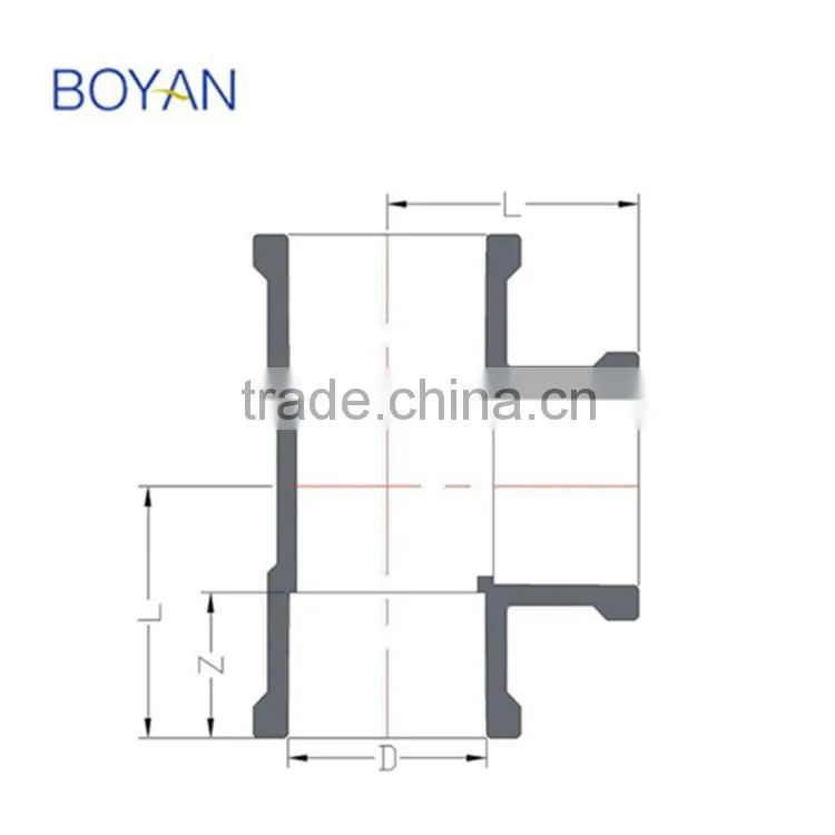 BOYAN taizhou pvc pipe fitting plastic pipe fitting pvc equal tee