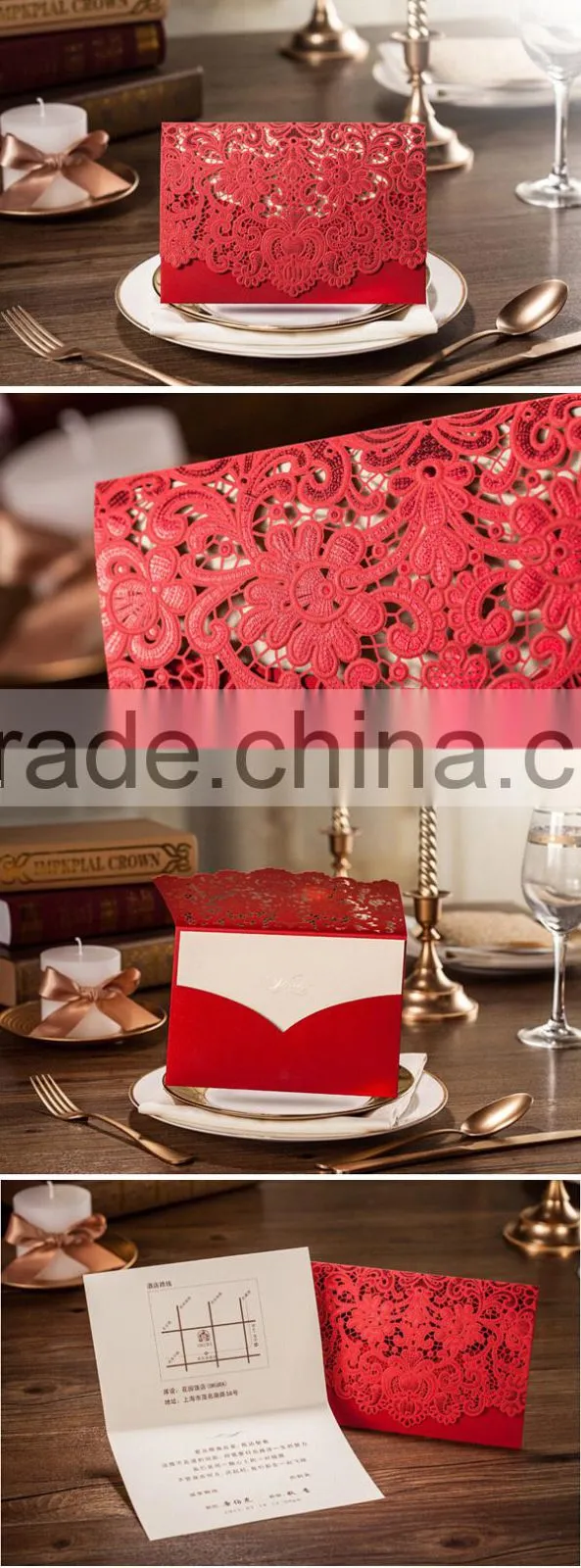 Factory directly roll wedding invitation card wholesale