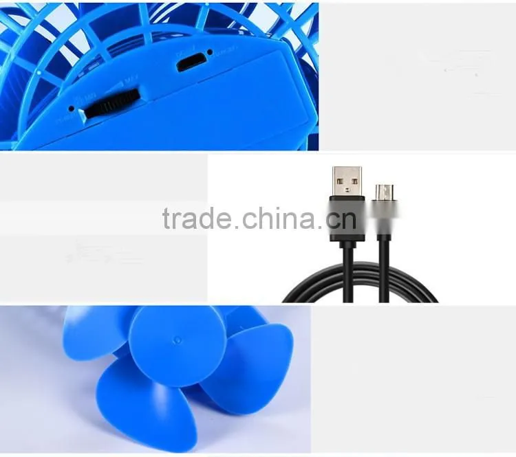 2016 Hot sale DC 5V ABS material Portable Clip USB Mini Fan