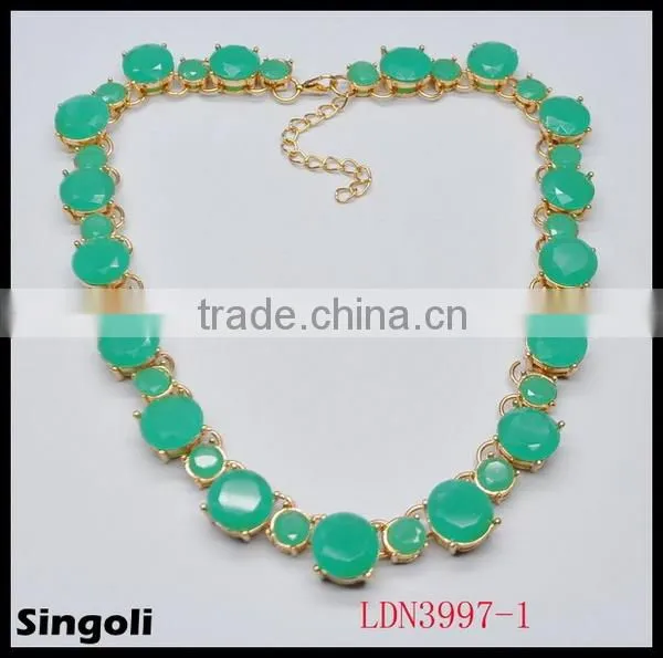 Faceted cone necklace grass green necklace Necklace 2014 wholesale alili express fashion necklace jewelry