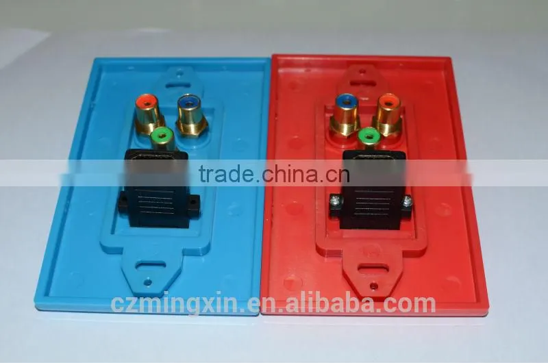 Electrical socket waterproof audio wall socket custom av wall plates