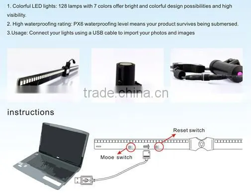 Cheap Price 128LED Programmable DIY Picture Bike Wheel Light