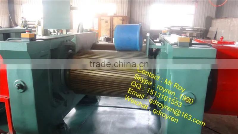 ALIBABA GOLDEN SUPPLIER Waste Tire Recycling Rubber Cracker Machine ce certification double-roller tire rubber crusher