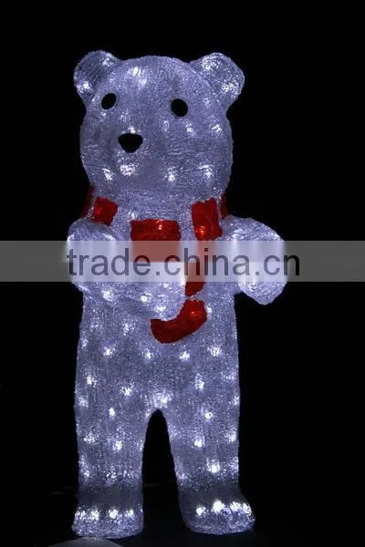 3D LED christmas acrylic bear motif light