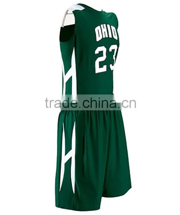 OEM Service plain green mesh basketball jersey uniform