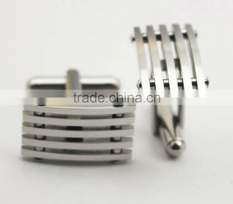 Fashion Silver 316L Stainless Steel Factory Wholesale Cufflink