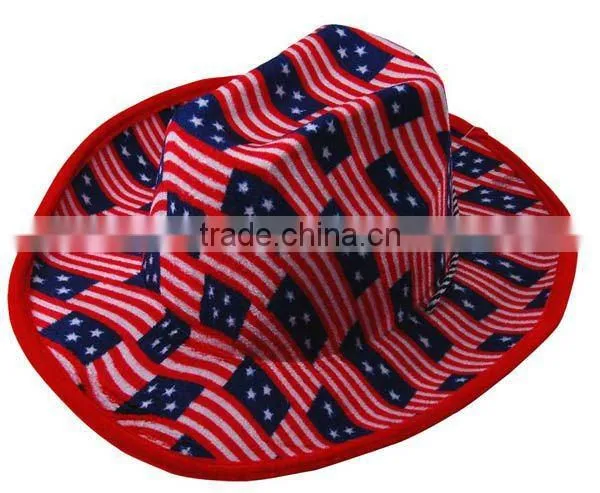 America flag glitter cowboy hat