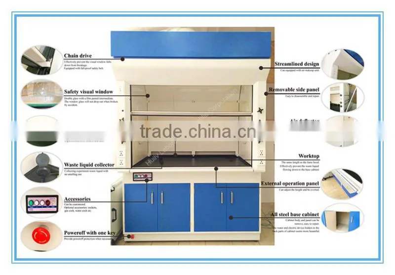 Huilv supply ce certificated exhaust fume hood fast delivery