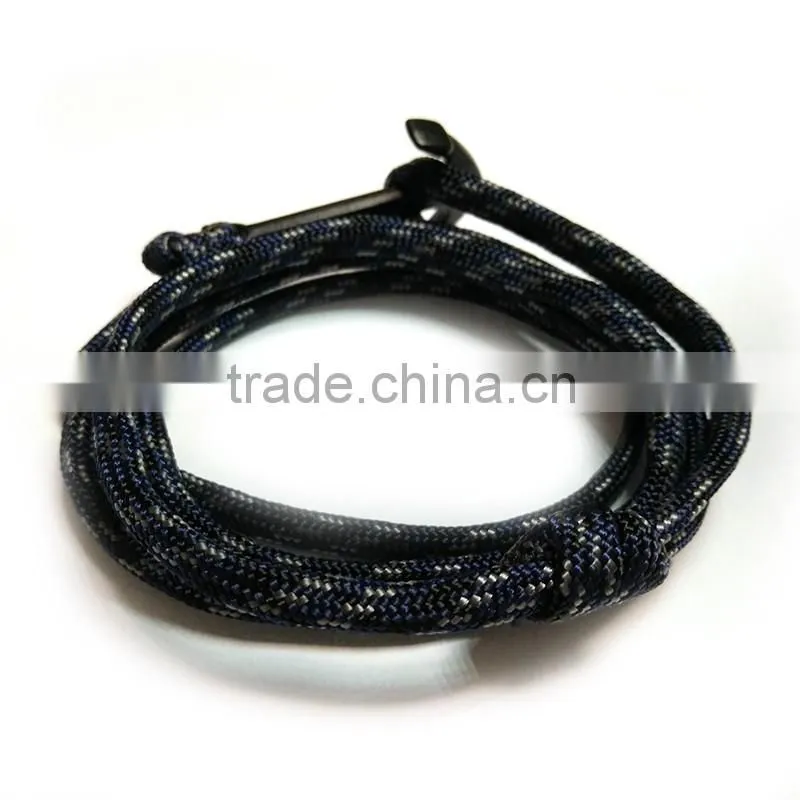 different color rope fish hook bracelet fashion bracelect suede braided cord bracelet leather bracelet for women
