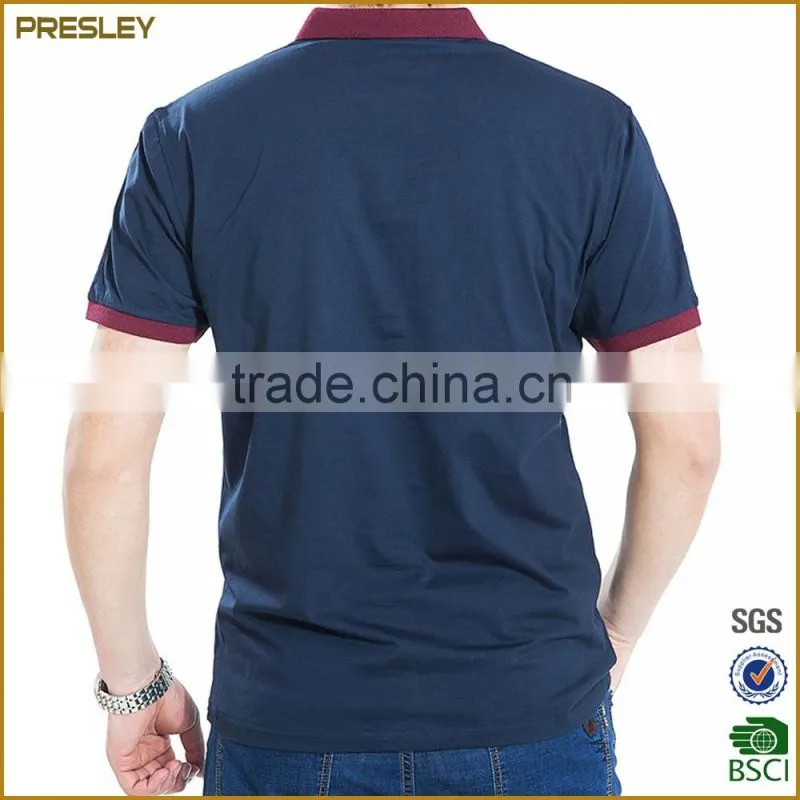 2016 OEM custom men navy cotton classic collar dri fit polo shirt wholesale