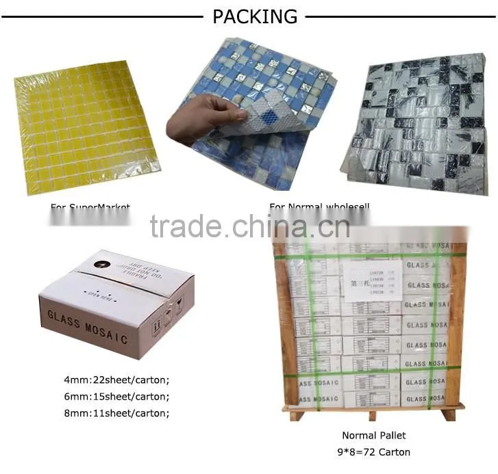 JRV838 300X300MM stained glass for mosaic panel glass art tile