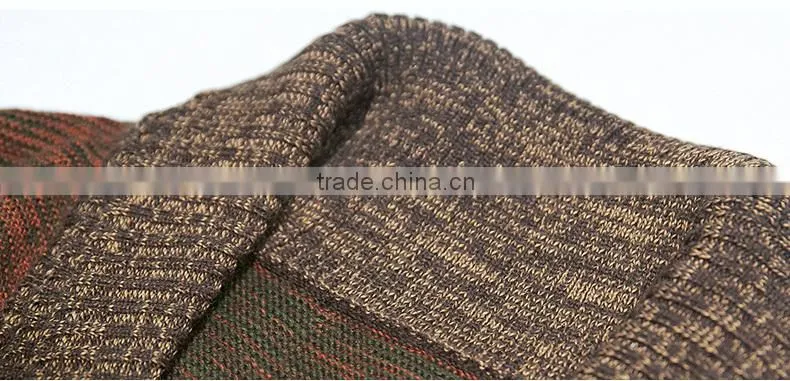 2015 winter lapels cultivate one's morality men sweater knit cardigan for custom wholesale sweaters