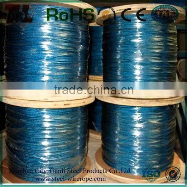 7*7 PVC coated steel cable/ steel wire rope