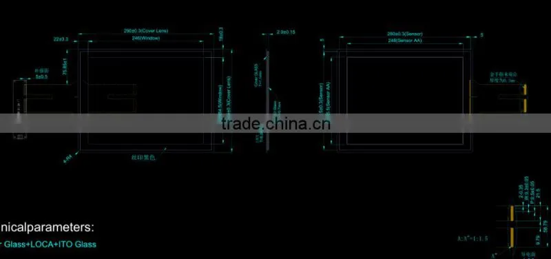 Factory price 12.1inch transpartent capacitive touch screen EETI 3000 ic max 10 points