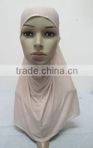 H252 latest muslim hijab with rhinestone and crystals