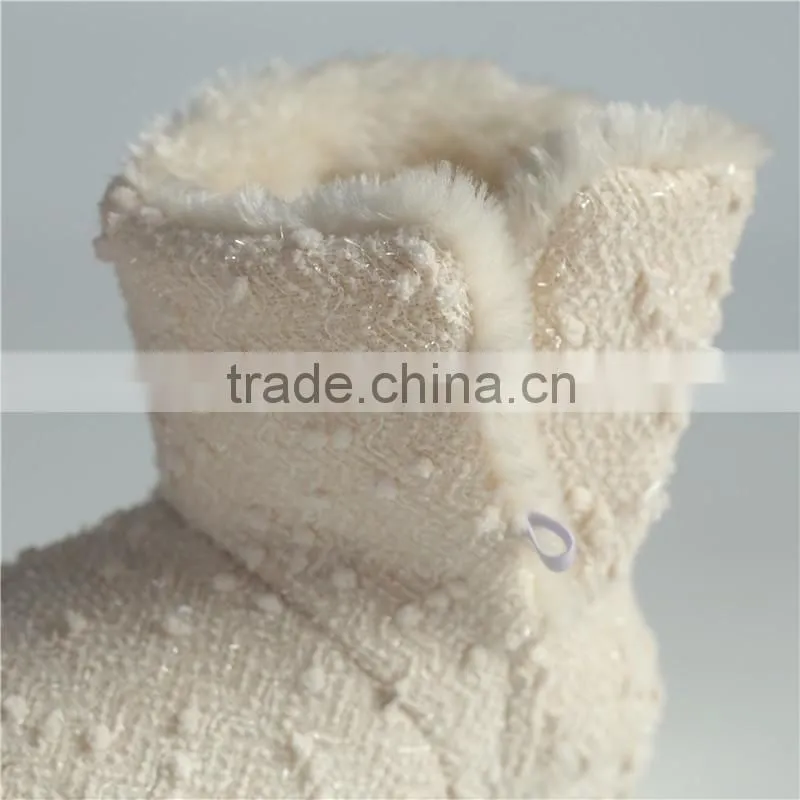Ladies slipper boots with button
