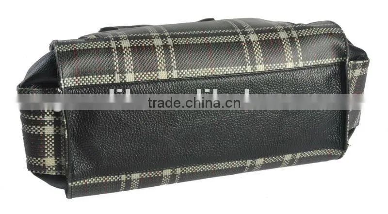 New Fashion! Leisure Lady Plaid Leather Handbag 2012! Fashionable!