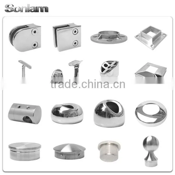 304 stainless steel square slotted tube for glass