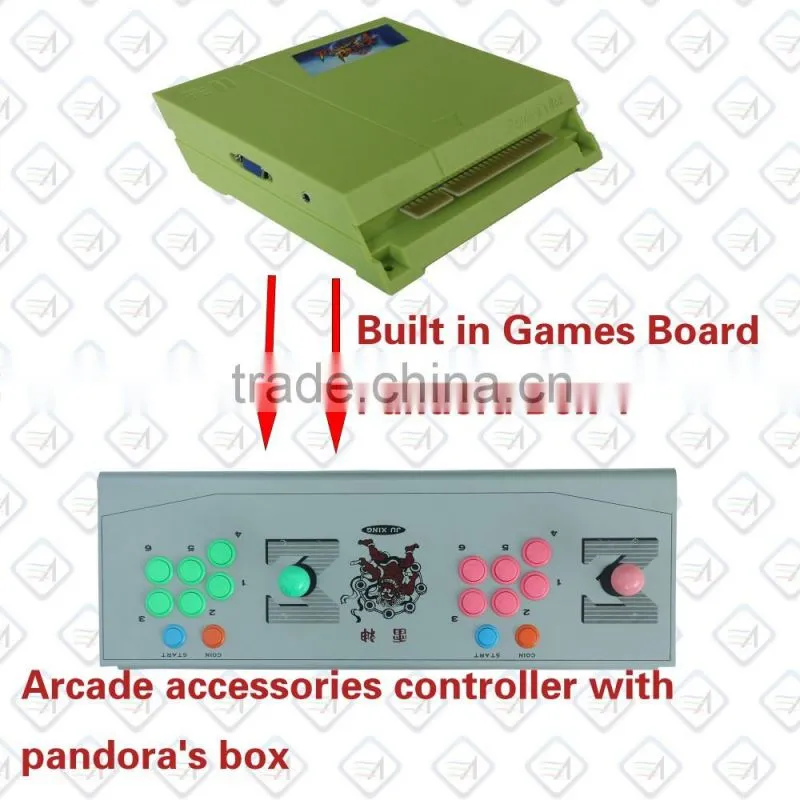 Factory price arcade King of Fighters fighting 2 player joystick built in 645 games and online play
