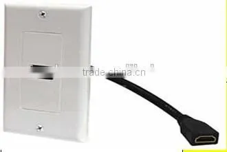 Low price Full function HDMI wall plate with a cable made in china
